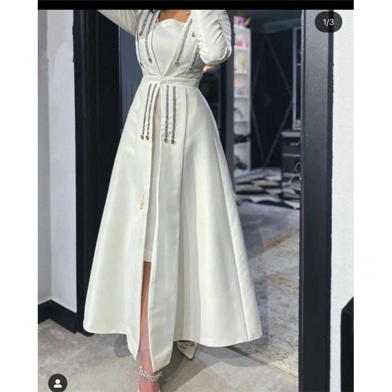 فستان ابيض انيق